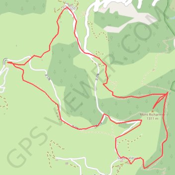 Mont Richarmet GPS track, route, trail