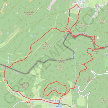 De Obersteinbach à Petersbächel GPS track, route, trail