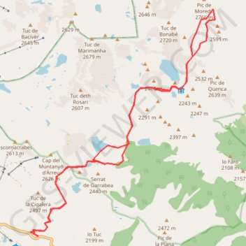 Pic de Moredo - Refugi Airoto GPS track, route, trail