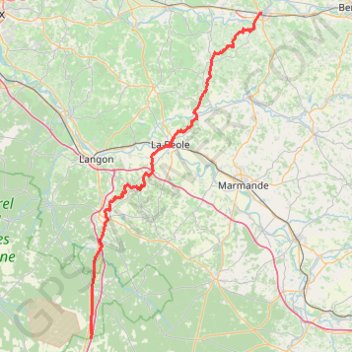 Compostelle - Voie de Vézelay en Gironde Balisage du Conseil Général GPS track, route, trail