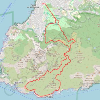 Rando pastre Marseilleveyre GPS track, route, trail
