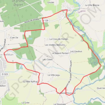 Circuit de Saint-Maudé - La Croix Helléan GPS track, route, trail