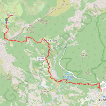 GRR2 De Marla à Cilaos GPS track, route, trail
