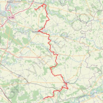 GR11 De Signy-Signets à Donnemarie-Dontilly (Seine-et-Marne) GPS track, route, trail