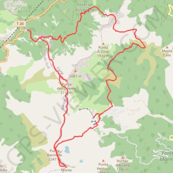 Boucle Oriente - Pinzi Corbini - Renosu - GR - Madonuccia 🤸‍♀️ GPS track, route, trail