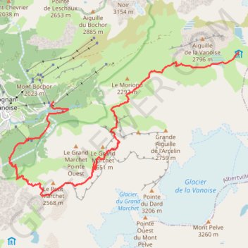 Col du Petit Marchet GPS track, route, trail