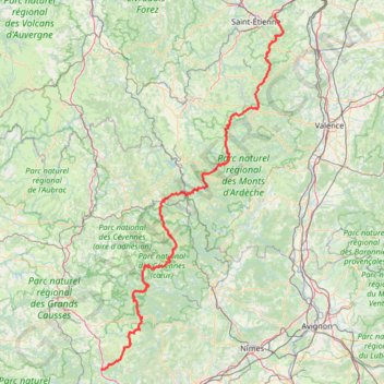 Saint-Chamond - Lodève GPS track, route, trail