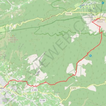 Descente du Mont Ventoux Sud GPS track, route, trail
