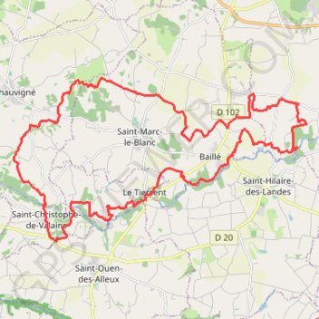 Saint-Christophe-de-Valains GPS track, route, trail