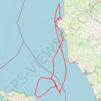 Boating GPS track, route, trail