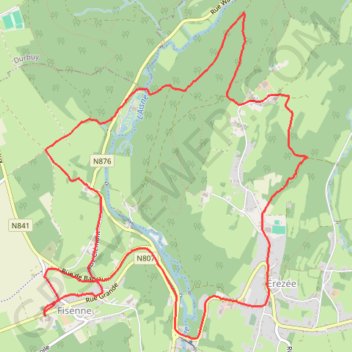 Fisenne - Province du Luxembourg - Belgique GPS track, route, trail