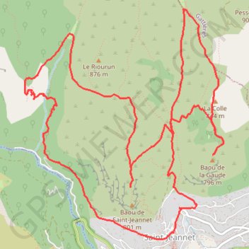 Baou de saint Jeannet GPS track, route, trail