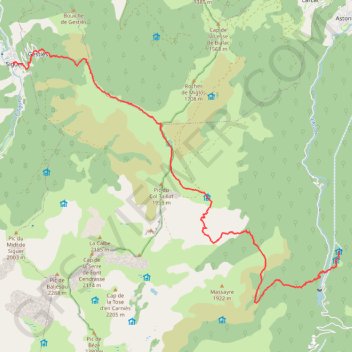 GR 10 Siguer Cabane de Clarans GPS track, route, trail