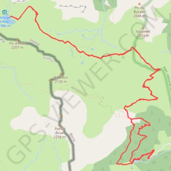 Vallée d'Aspe - lac d'Arlet GPS track, route, trail