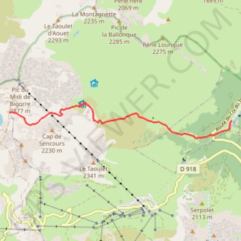Col de SENCOURS depuis Artigues GPS track, route, trail