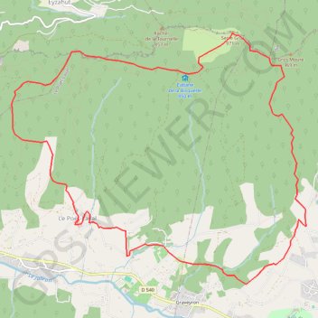 Montagnes du Poët et de Serre Gros GPS track, route, trail