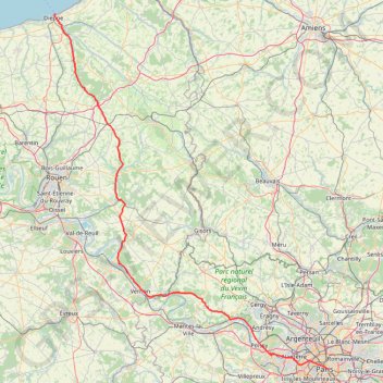 Paris Dieppe option strava GPS track, route, trail