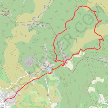 Caunes Minervois GPS track, route, trail
