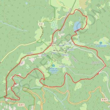 Hirschsteine, le Tanet, le lac Vert GPS track, route, trail