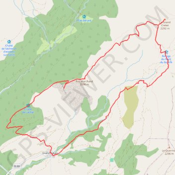 Le Grand Crétet (Beaufortain) GPS track, route, trail