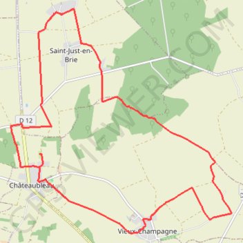Châteaubleau - rando boucle gallo-romaine GPS track, route, trail