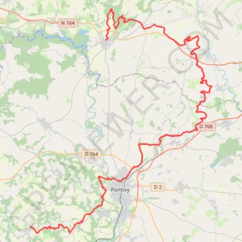GR341 De Guern (Morbihan) à Mûr-de-Bretagne (Côtes-d'Armor) GPS track, route, trail