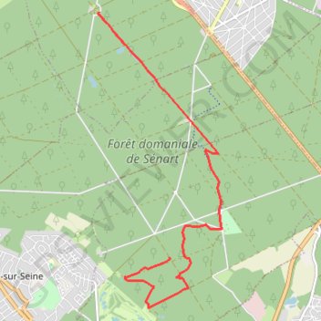 Randonnée en Forêt de Sénart GPS track, route, trail