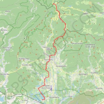 Du Malsaucy au Ballon d'Alsace GPS track, route, trail