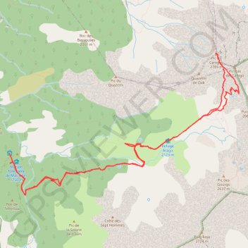 Pic du Canigou GPS track, route, trail