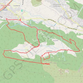 Simiane GPS track, route, trail