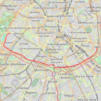 Ligne de petite ceinture de Paris (dont 5 sections ouvertes au public) GPS track, route, trail