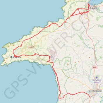 01: Fishguard – Haverfordwest (Developed with signs) GPS track, route, trail