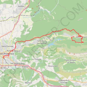 VAUVENARGUES-LA TOUR DE CESAR GPS track, route, trail