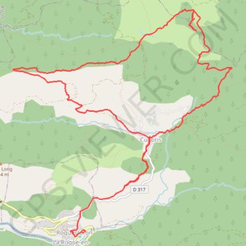 Roquesteron-Cuebris-Crête des Gauthiers-Bau de l'Arc-Cuébris GPS track, route, trail