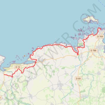Roscoff / Goulven GPS track, route, trail