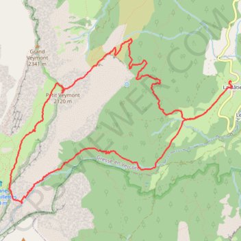 Petit veymont arete NE GPS track, route, trail