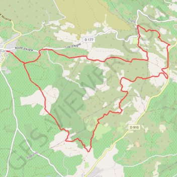 Azillanet - Le Vernis Les Mouleyres et le chemin de Serge GPS track, route, trail