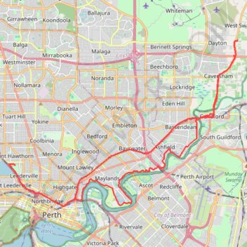 Leederville - Swan Valley GPS track, route, trail