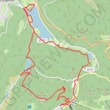 Lac de Longemer - Lispach - Retournemer GPS track, route, trail