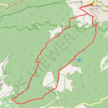 Ascension Ventoux face Sud GPS track, route, trail