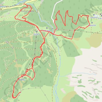 Ski de rando à Barège GPS track, route, trail