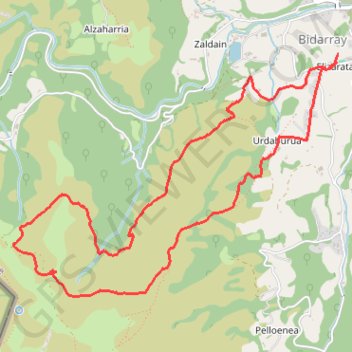 Tour de l'HARRIONDI (Bidarray) GPS track, route, trail