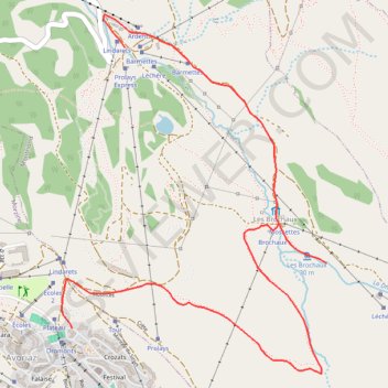 D'Avoriaz à la cascade des Brochaux par les Lindarets GPS track, route, trail