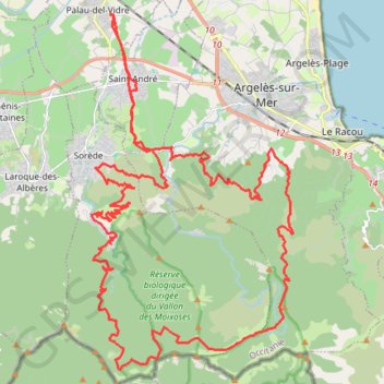 Traversée des Albères GPS track, route, trail