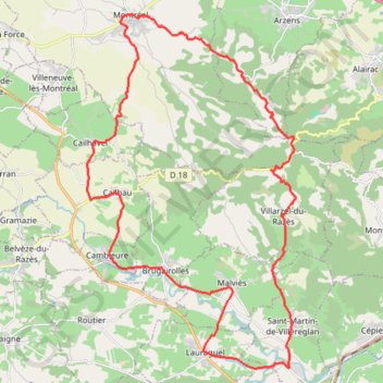 Lauraguel GPS track, route, trail