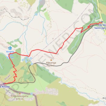 La Rhune col de Saint-Ignace GPS track, route, trail