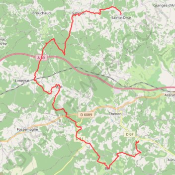 De Sainte-Orse au Verdoyant GPS track, route, trail