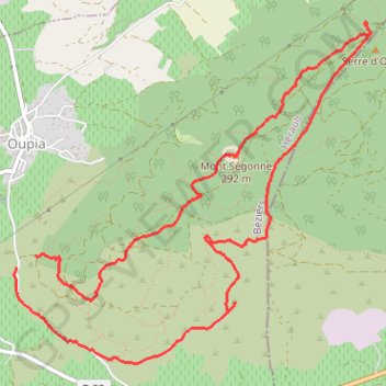 La Serre d'Oupia par Montpenery GPS track, route, trail