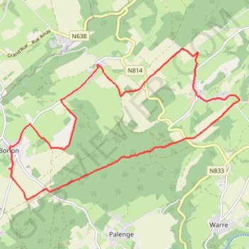 Marche - Borlon - Province du Luxembourg -Belgique GPS track, route, trail