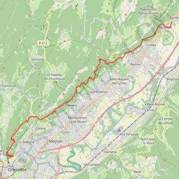Trail grésivaudan GPS track, route, trail